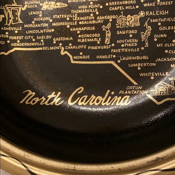 Vintage midcentury metal state bowl - Picture 3 of 5